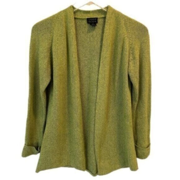 Sigrid Olsen | Women's Green Fleck Long Sleeves Open Cardigan Size Small - Picture 1 of 8